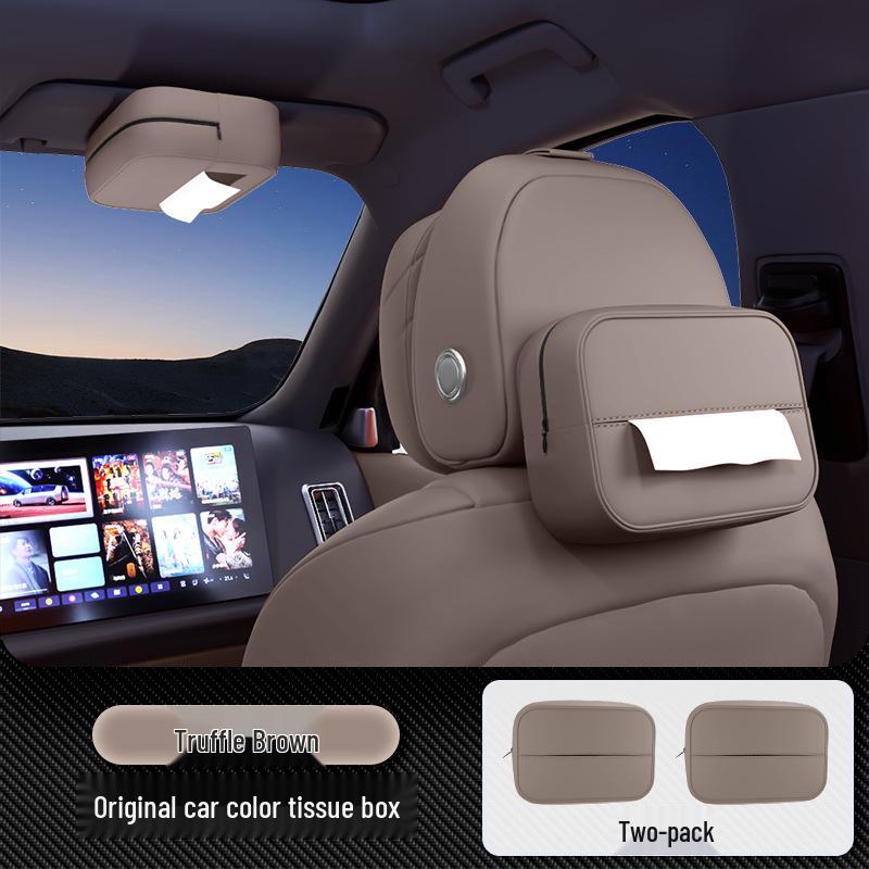 Enjoy S9T Car Tissue Box - 25 New Model Seat Hanging, Central Control Tissue Bag, Interior Decorative Supplies