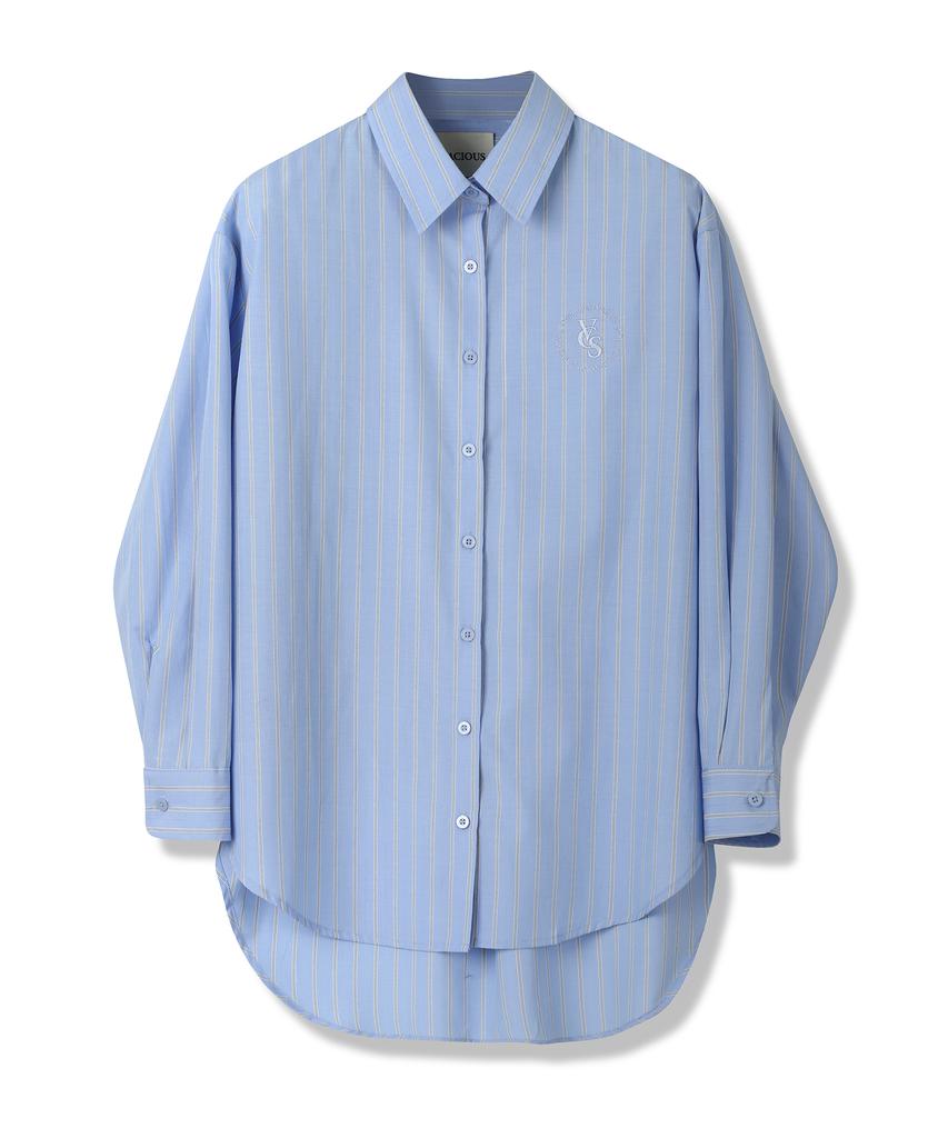 VIVACIOUS Fraise Unbalance Stripe Shirt - 2Col