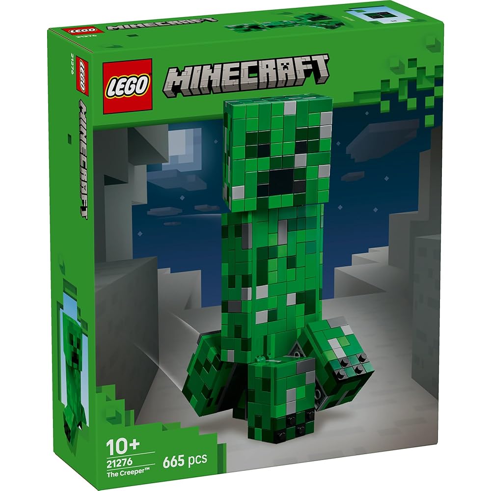 LEGO Minecraft Creeper Building Toy Set 21276 for Kids Ages 10-12, Fun Block Game for Boys and Girls