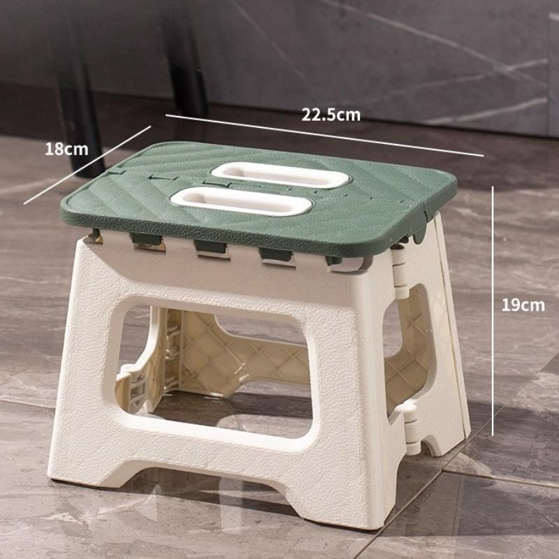 1pc Portable Folding Stool, Lightweight and Sturdy Step Stool with Handles and Non-Slip Function, Suitable for Outdoor Camping