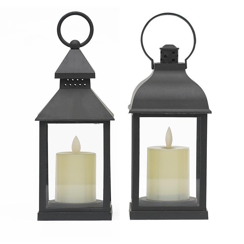 Retro Romantic LED Wind Lantern: Cross-border Candle Holder for Christmas, Halloween Night Light