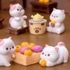 Cute Mini Cat Ornament Cartoon Kitten Statue Cat Figurines Miniatures  Fairy Garden Decorations