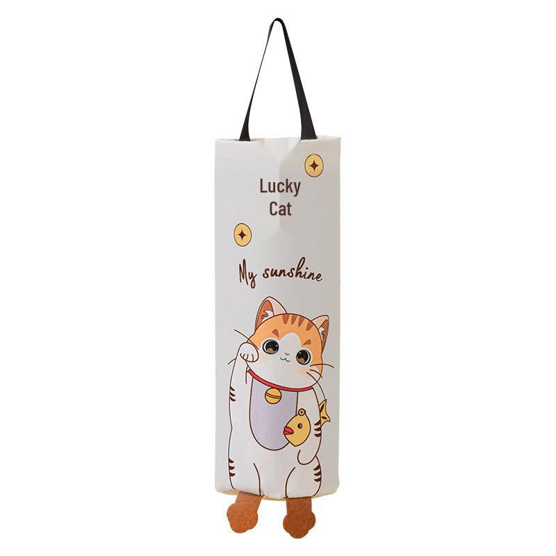 Wall-Mounted Kitchen Trash Bag Organizer | Large Capacity Hanging Plastic Bag Storage
