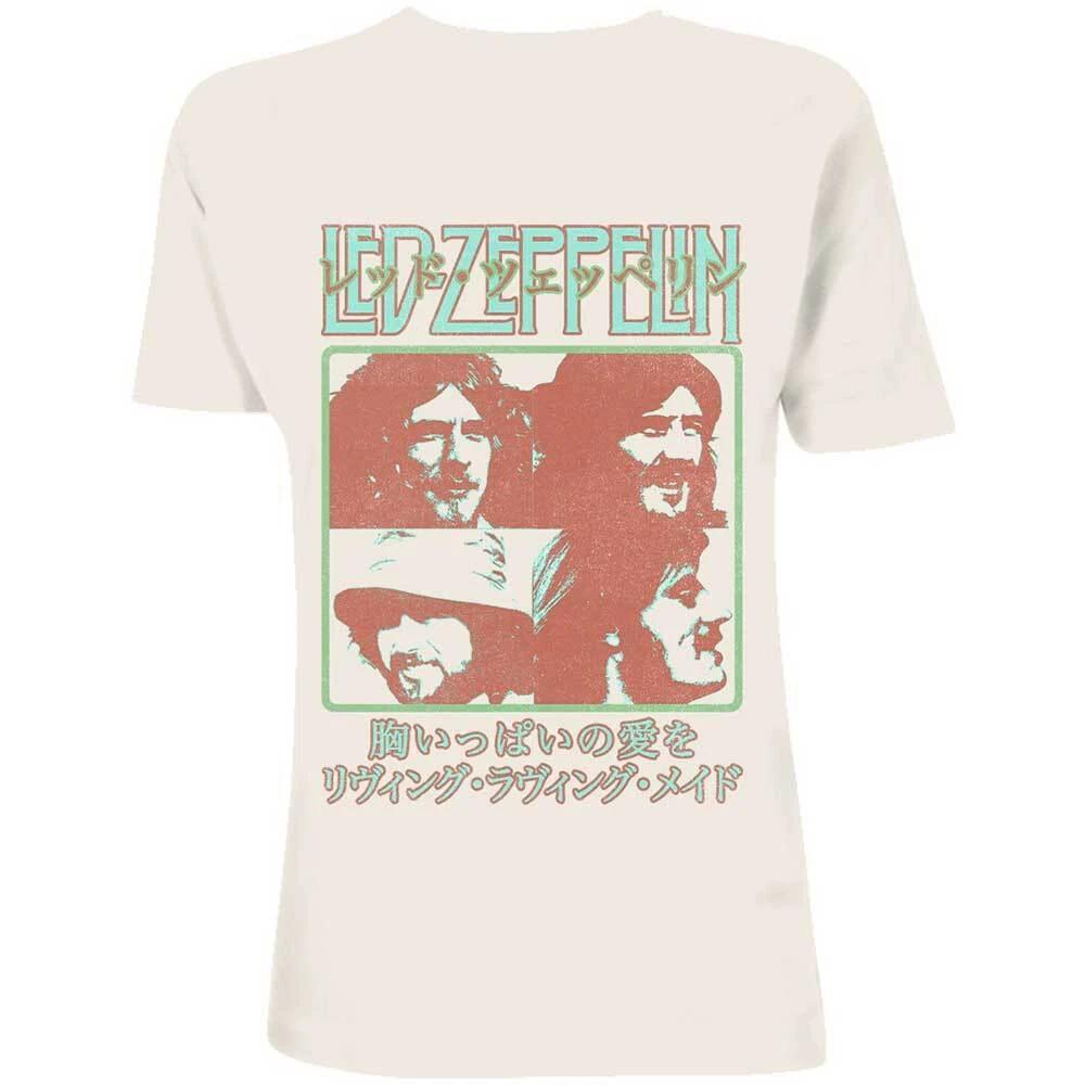 LED Zeppelin Japanese Poster Official Merchandise 100% Cotton T-shirt Mens Tees Top M/L/XL New