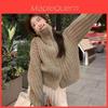 Sweater For Women With Stand Collar And Knitted Design For Fall Casual Wear