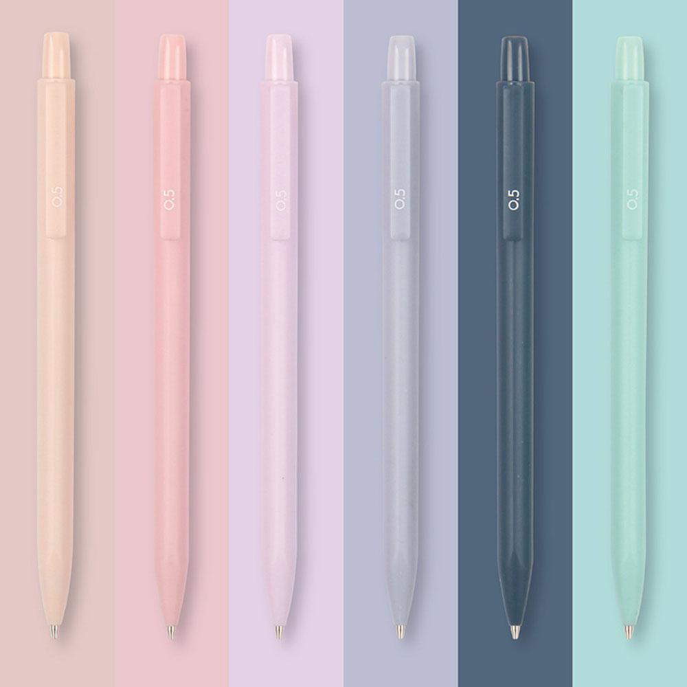 6pcs/lot Morandi Color Mechanical Pencil for School Students Pure Color 0.5mm/0.7mm
