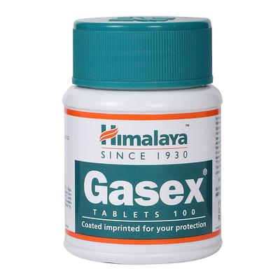 Gasex Natürliche Verdauungshilfe zur Linderung von Blähungen und Gasen 100 Tabletten Packung