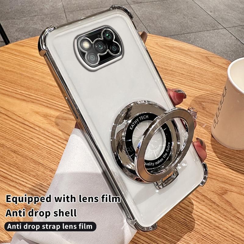 

Чохол із протиударним покриттям з круглим кронштейном для Xiaomi 11 12 13 14 Poco X3 Nfc X5 X6 Pro 5G C65 F6 F5 F3 M6pro 4G Cover X 3 5 F 6 For Mi 11 Lite 5G NE