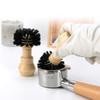 Heavy Duty Espresso Machine Brush With Stiff Nylon Fibers and Ergonomic Beechwood Handle Kitchen Tool
