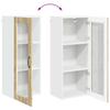 Wall Mounted Glass Cabinet LUCCA Sonoma Oak 40 X 31 X 100 Cm