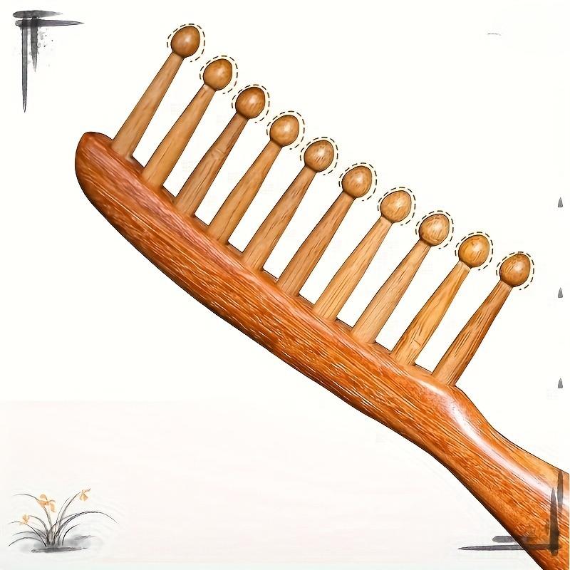 [Wooden Hair Comb] Wooden Wide-Tooth Hair Comb | Scalp Massaging & Detangling, Healthy Hair Care with Smooth Polished Finish, Minimalist Design