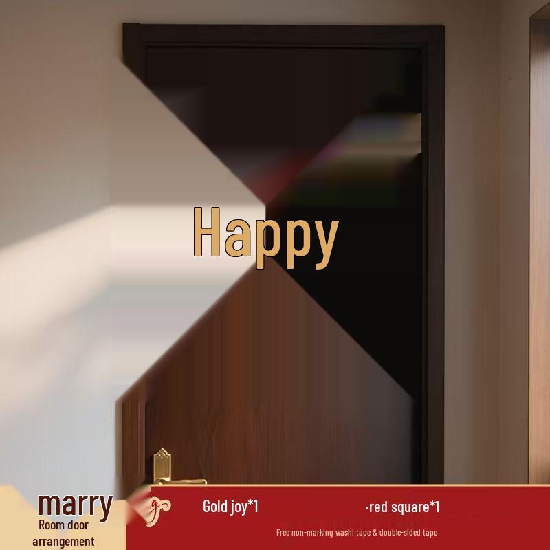 

Wedding Decoration Set: Groom & Bride Xi Character Door Stickers & Hanging Ornaments