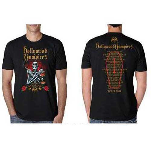 

Винтажный стиль HOLLYWOOD VAMPIRES Bad As I Am 2018 Даты Назад Унисекс Футболка L