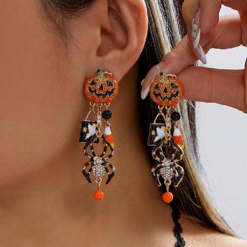 Neue Halloween-Ohrringe Kürbis Geist Anhänger Ohrringe Gotische Quaste Damen Ohrringe