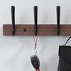 Nástěnný háček z ořechového dřeva Černá Bílá Hliník Creative 3 4 5 Řadové háčky do koupelny Kuchyňská dvířka Dekorativní držák na ručníky na ručníky