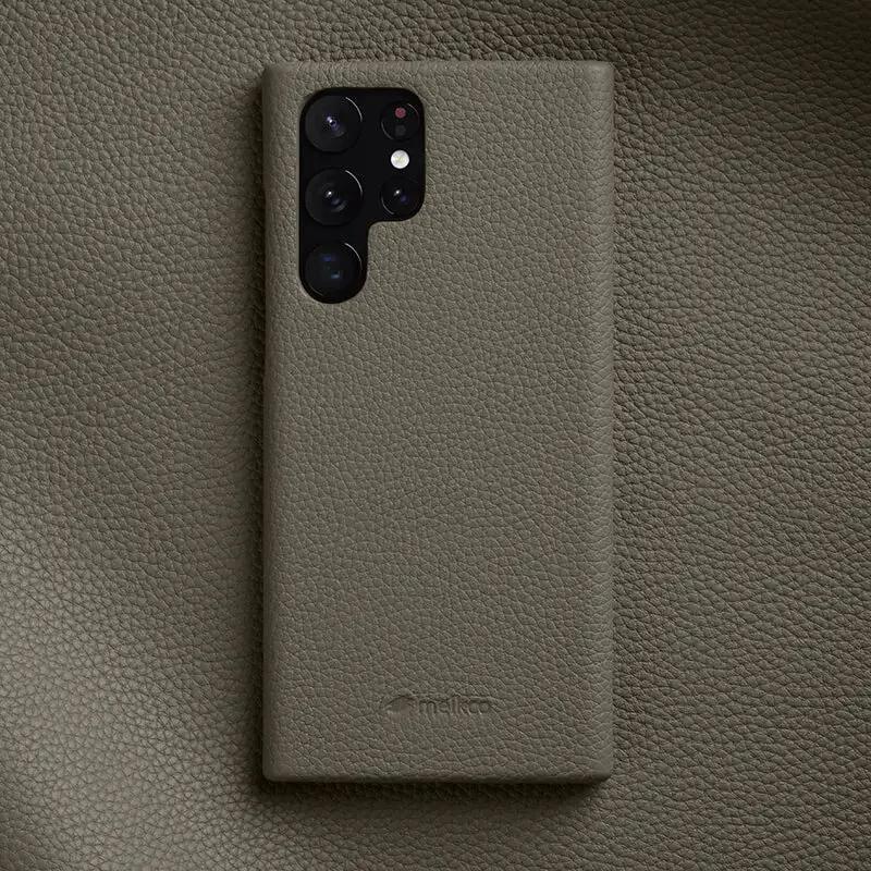 Melkco Genuine Leather Case for Samsung Galaxy S22 Ultra S23 S24 S25 Plus S25 Edge S21 Business Handmade Cowhide Leather Cover