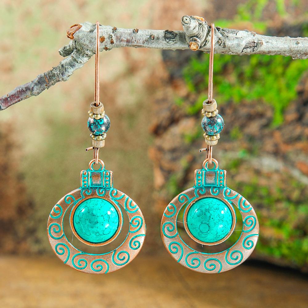Bohemian Hippie Style Earrings, Fashionable Long Exaggerated Earrings