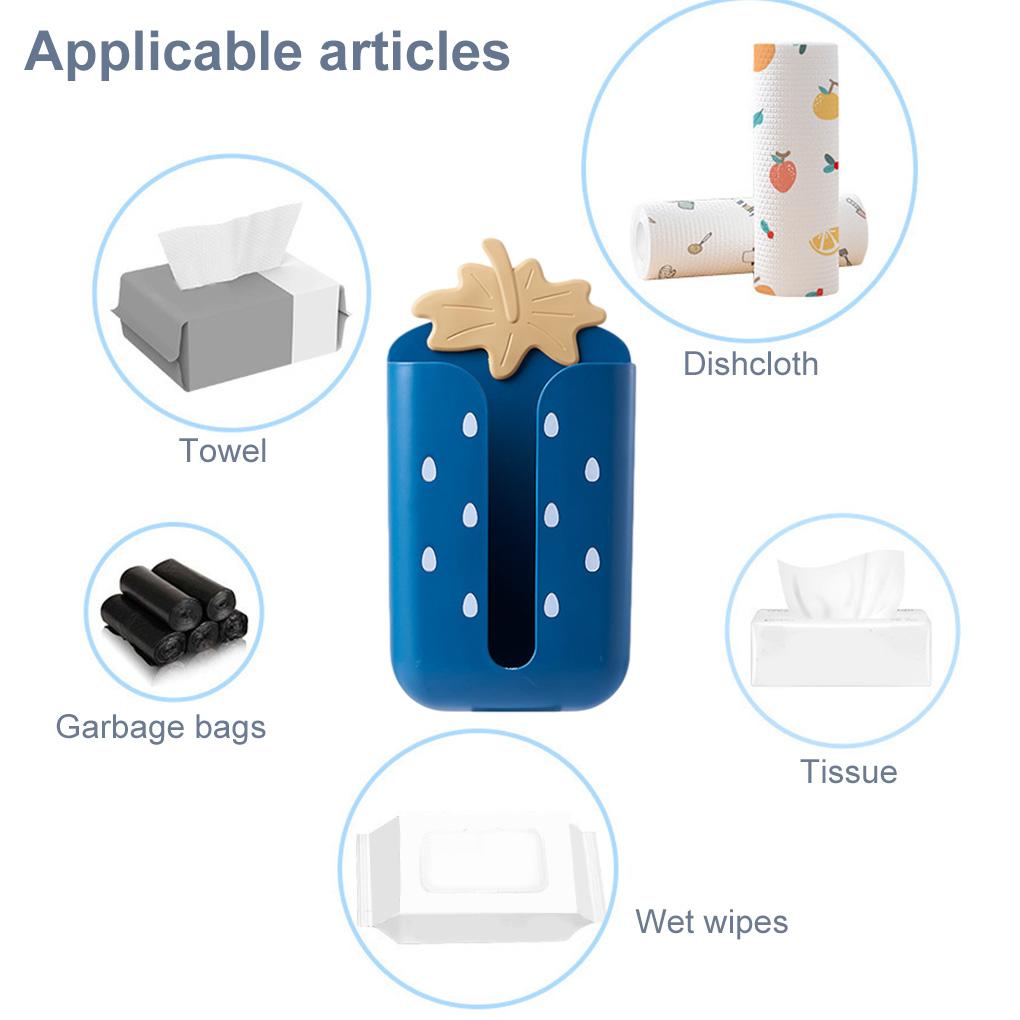 Wall-mounted Box Self-adhesive Garbage Storage Organizer Toilet Paper Holder Container