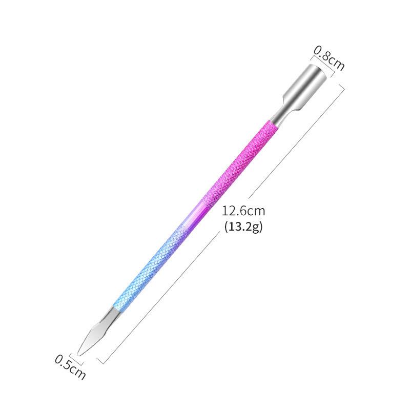 Professional Manicure Set Rainbow Stainless Steel Nail Cuticle Nipper Pusher Dead Skin Remover
