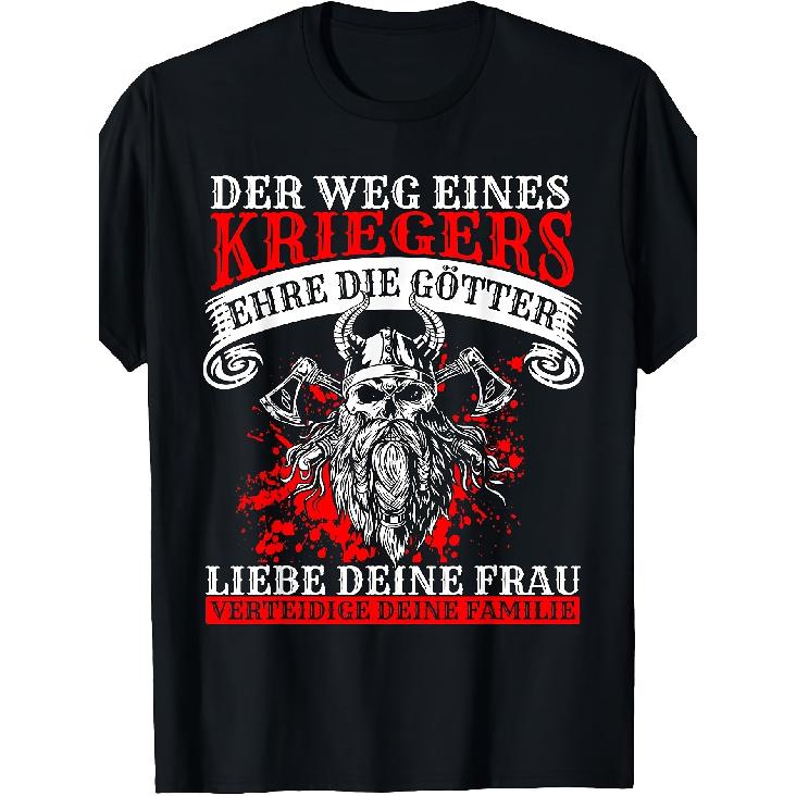 Men'S Viking Vikings Warrior Saying Gods Woman Wife T-Shirt, Black Solid Black T-Shirt Men Stylish Perfect for Home|Outdoor|Work|Gifting