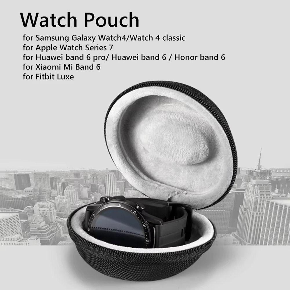 1Pcs Black Watch Travel Case Watch Holder EVA Bag for Smartwatches Zippered Container