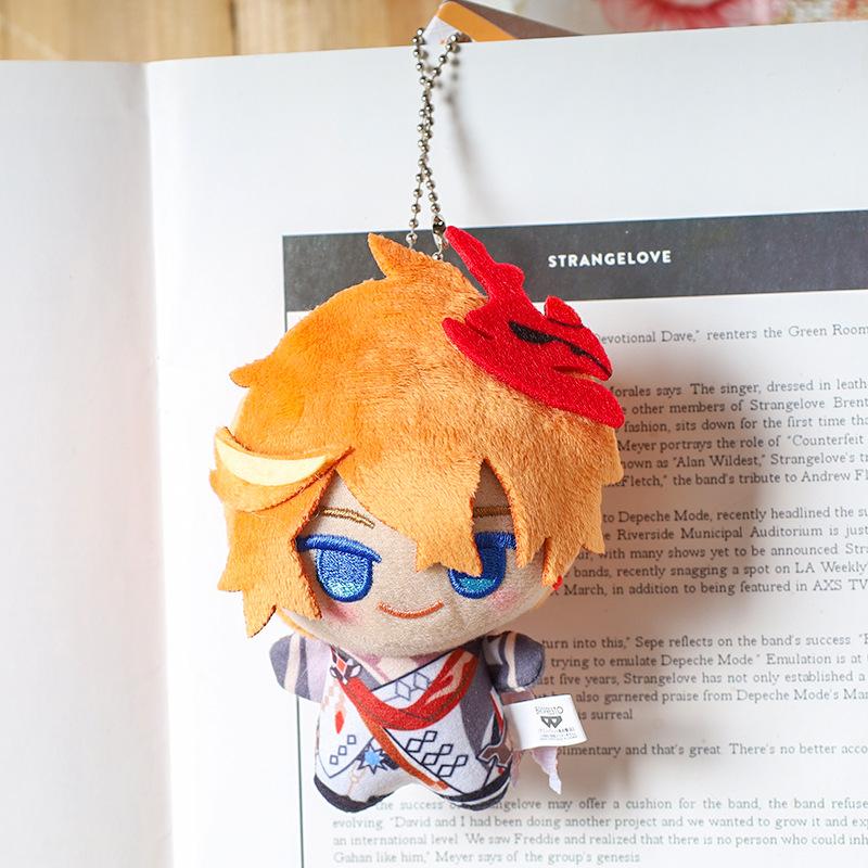 10CM Impact Tartaglia Kaeya Diluc Venti Xiao Klee Plush Pendant Toy  Mini Keychain Doll Backpack Accessorie For Gift