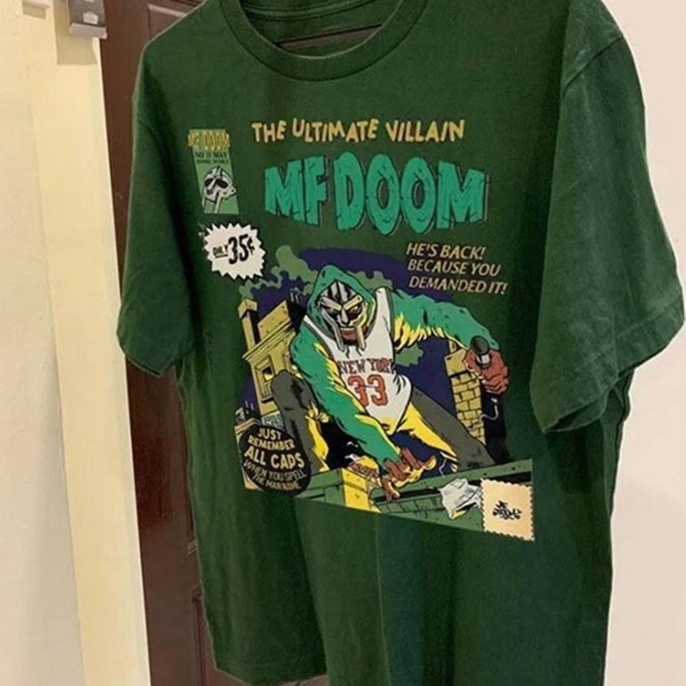 

MF Doom T-shirt Retro 90 s Hip Hop Rap Tour Forest Green tee Doom Unisex T-Shirt M