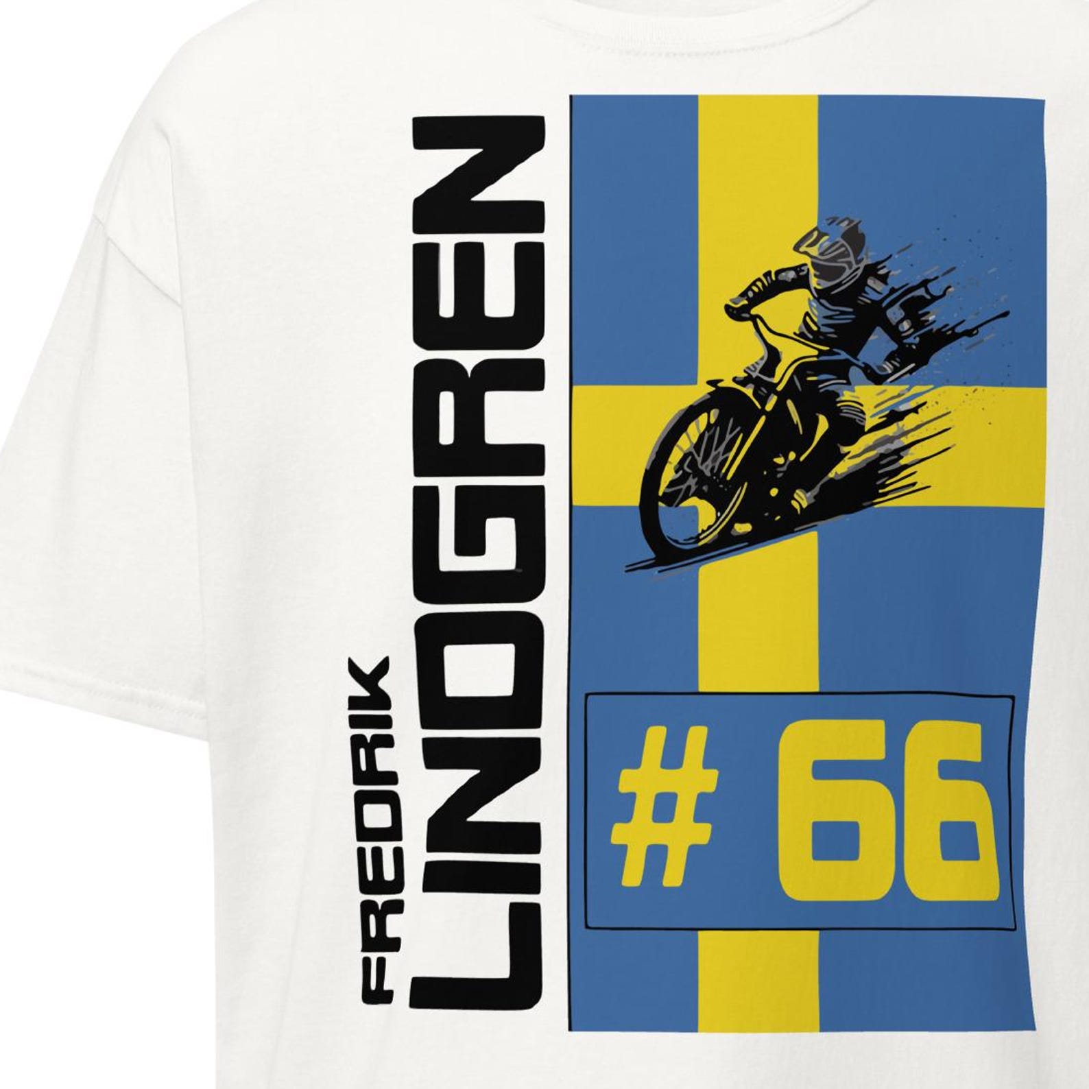 Lindgren #66 Sweden Speedway Tee Shirt (Unisex Fitting) XL