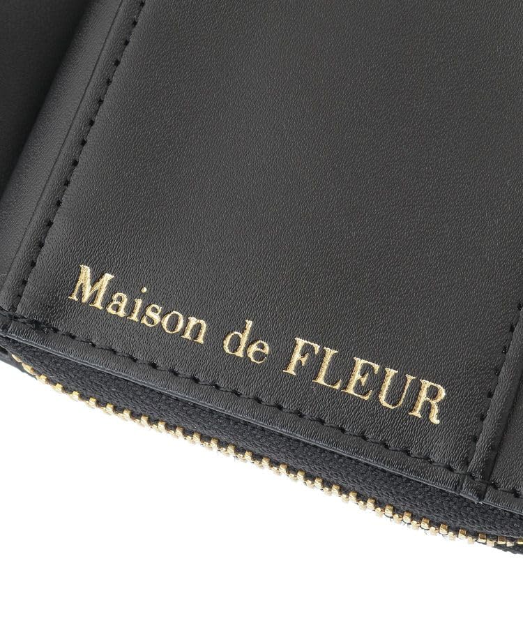 Maison De FLEUR Tulle Strap Wallet, Black, F, 08000688700