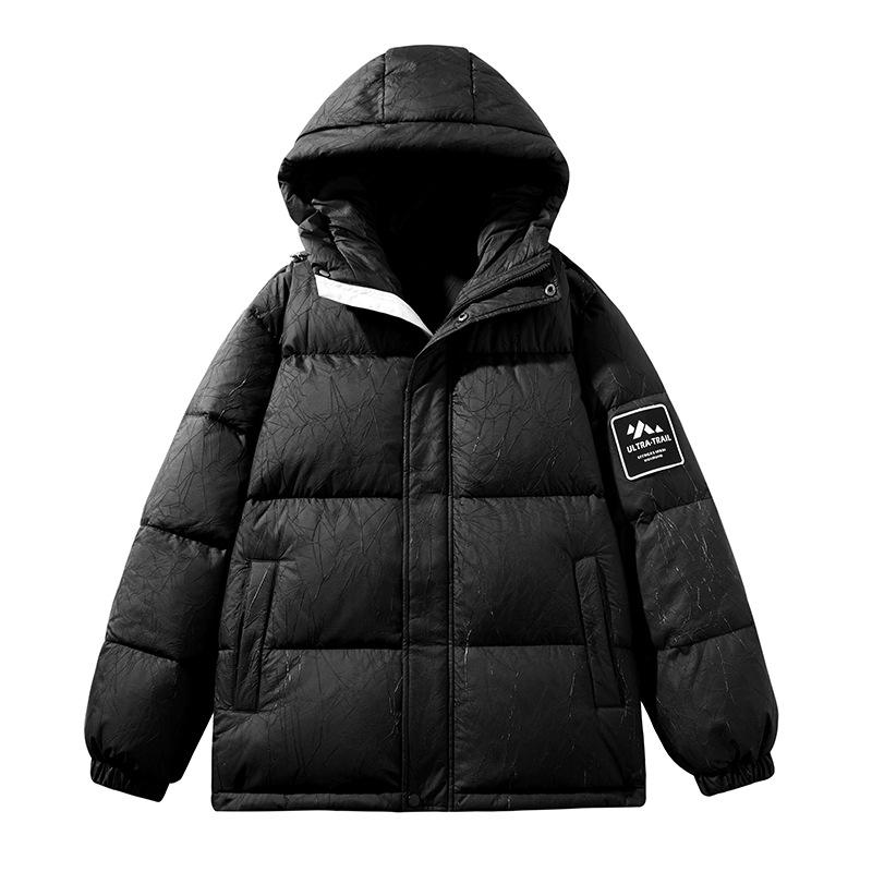 

Пуховик мужской новый зимний модный с капюшоном универсальный теплый и холодный повседневный модный однотонный стоячий воротник куртка 3XL