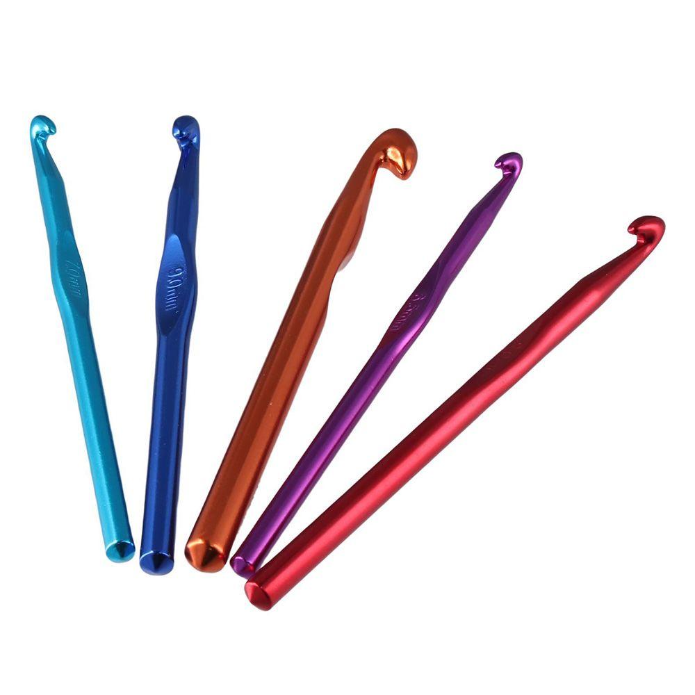 6.5mm,7mm,8mm,9mm,10mm,12mm,15mm Large Crochet Hooks Aluminum Large Weaving Tool 7Pcs/Set Hand Yarn