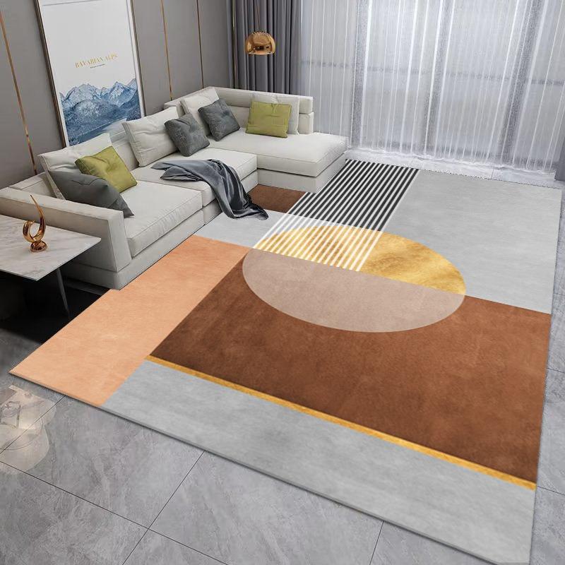 Europe Modern Style Geometry Stripe Carpet Living Room Sofa Bedroom Bedside Study Kitchen Entrance Door Rug Non-slip Decor Mat