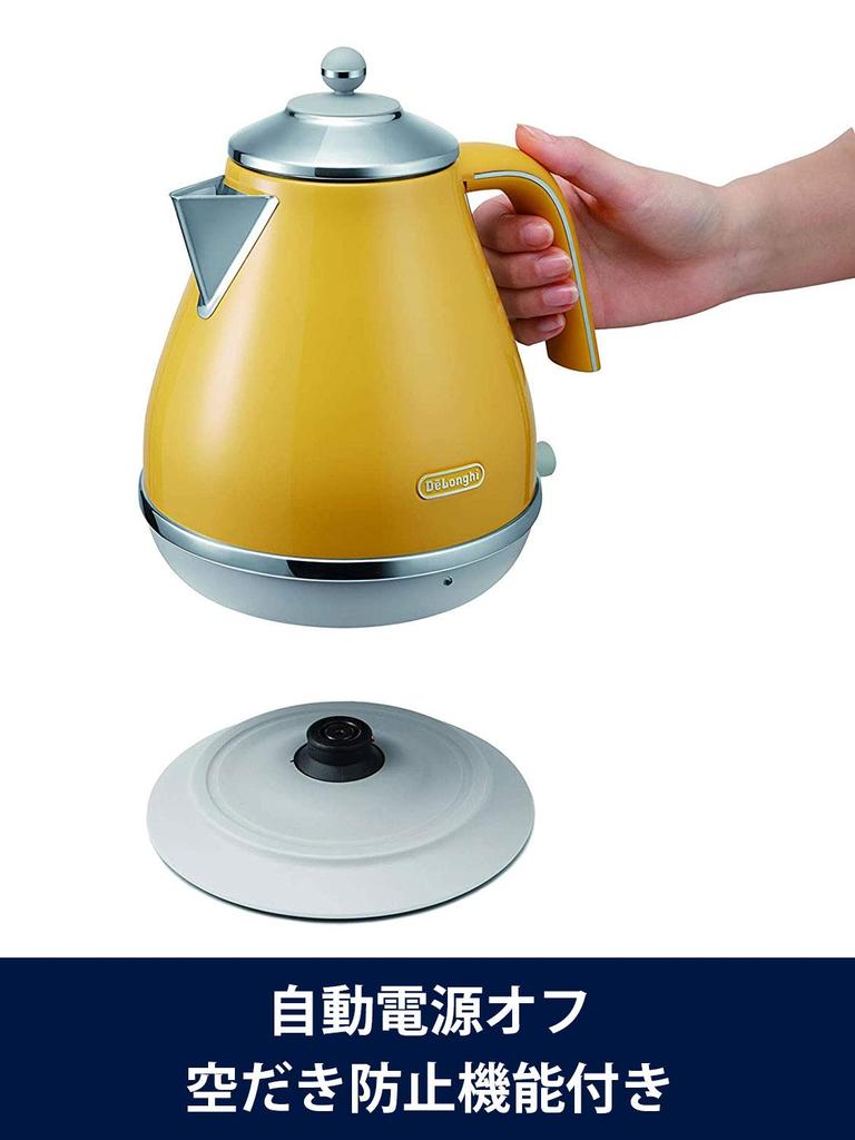 DeLonghi Electric Kettle Icona Capitals Stainless Steel Water Meter Foreign Object Prevention Filter Empty Boiling Prevention Function Easy