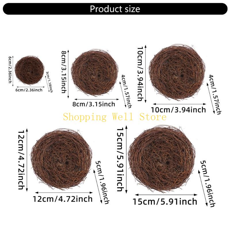 KX4B Portable Easters Bird Nests Decoration Eye Catching Easters Faux Bird Nests For Table Centerpieces And Displays