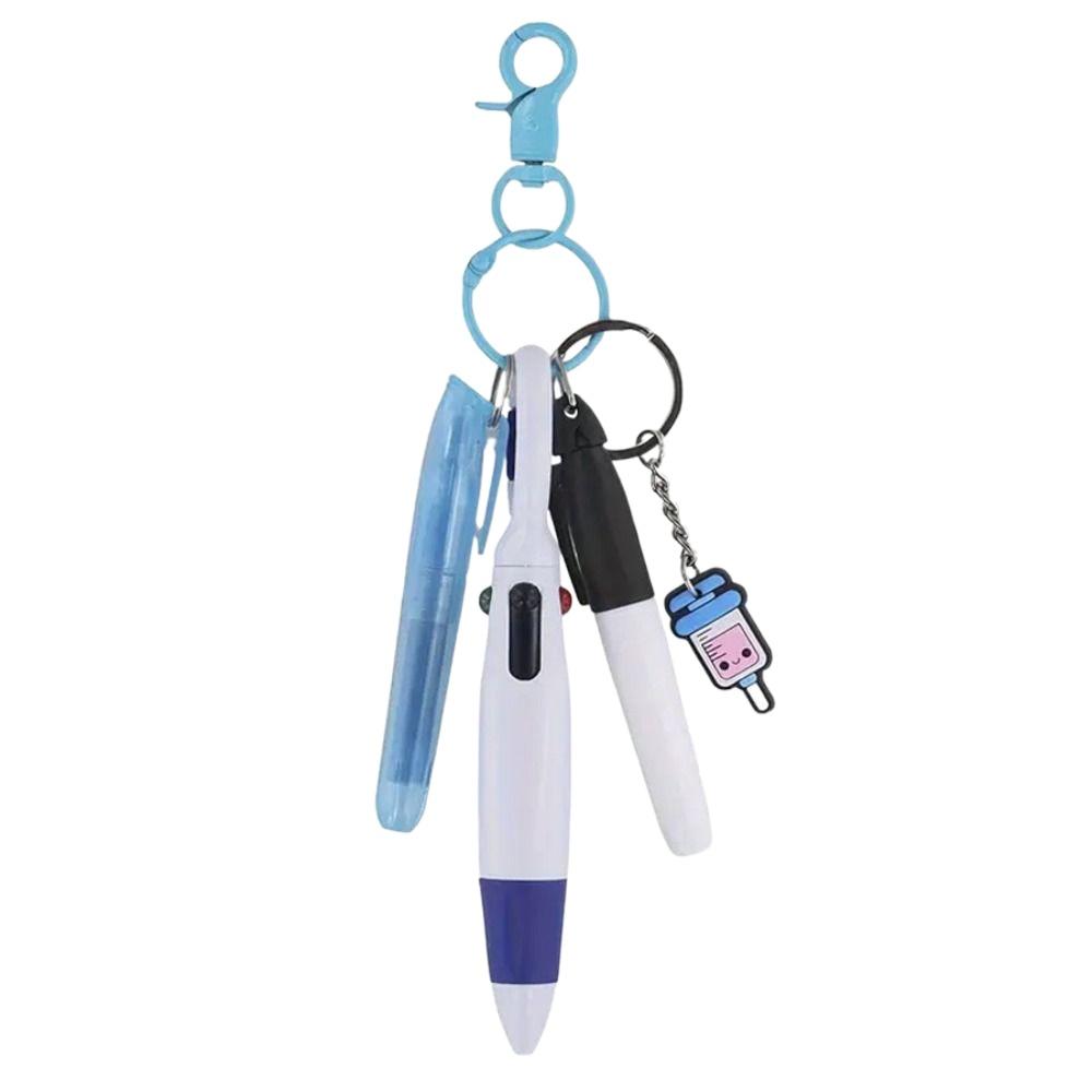 Detachable Ballpoint Pen With Keychain Backpack Hanging Marker Pendant Nurse Pen Gift