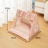 Ins New Semi Closed Cat Tent Bed Removable Washable Pet House for Small Dogs Breathable All Season Soft Kennel