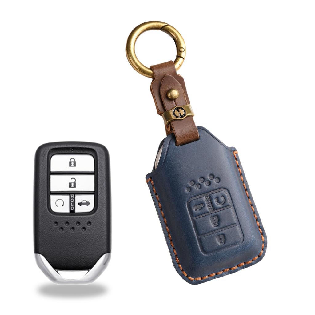 Retro Key Cover Is Suitable for Honda Key Bag CRV Lingpai XRV 10th Generation Civic Accord Crown Fit Leather.