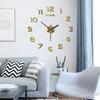Creative Non-punching, Luminous DIY Wall Clock, Bedroom and Living Room Mirror Clock, Silent Acrylic Decorative Wall Clock