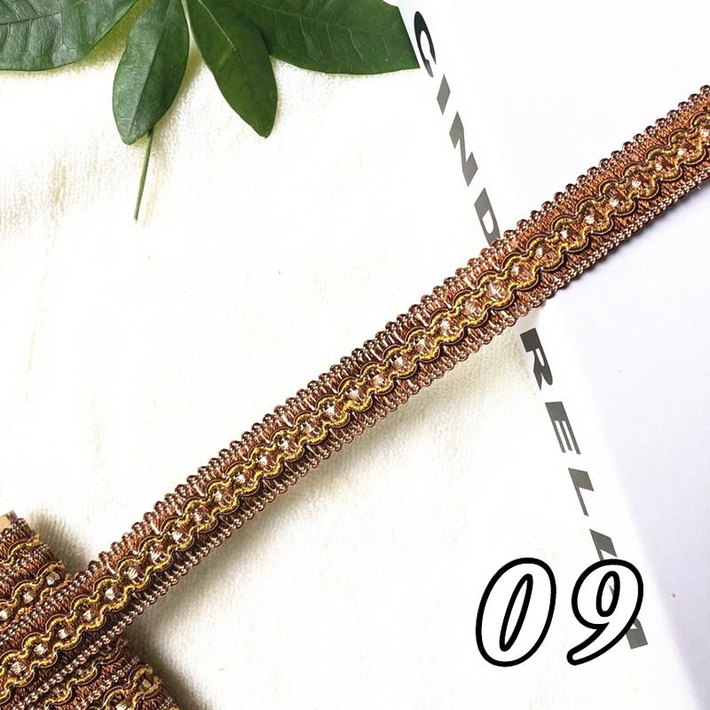 12 Metrów Koronka do Zasłon Frędzel 2 cm Szerokość Plecionka Wykończenie Krawędzi Wstążka do Szycia Krawędzi Poduszki Sofy Tapicerka Akcesoria DIY