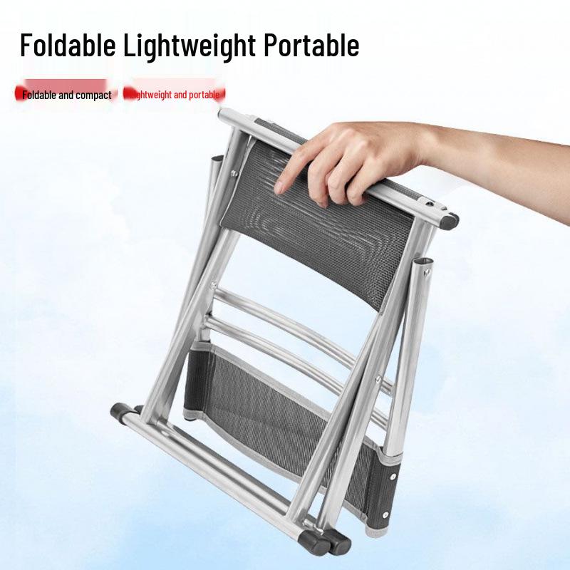Portable Folding Stool with Backrest: Sturdy Outdoor Chair for Fishing, Camping, and Home Use