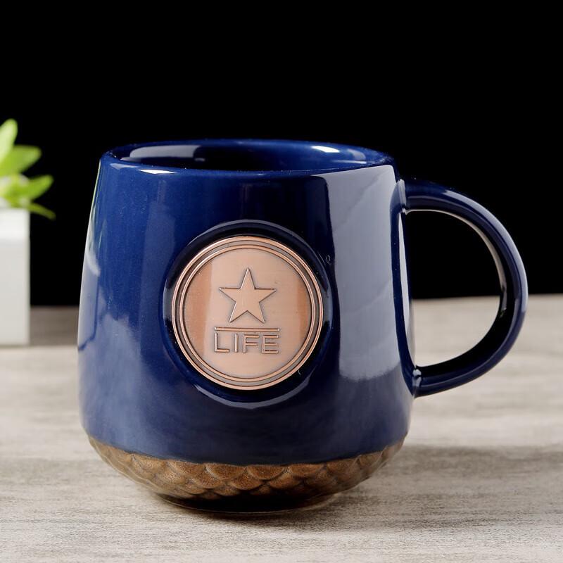 Cha Xun Classic Ceramic Office Mug with Tea Filter