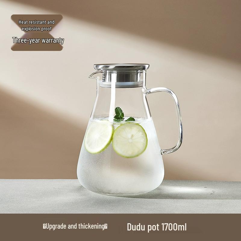 Large Capacity Heat-Resistant Borosilicate Glass Cold Water Kettle & Teapot