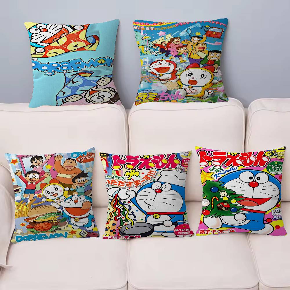 D-Doraemon Pillow Cover for Bedroom Room and Living Room Sofa Decorative Cushion Cover