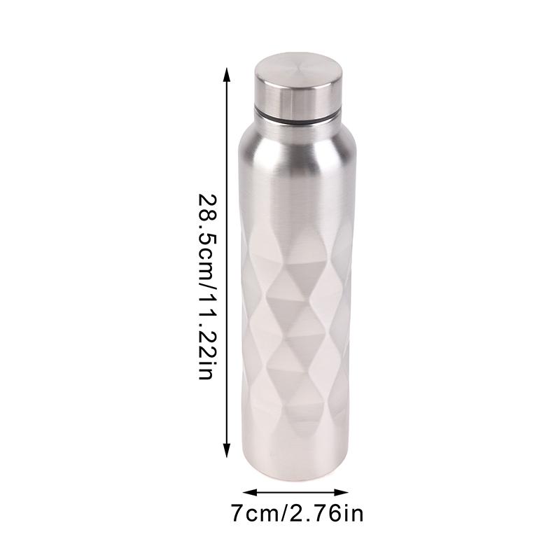 1000Ml Large Capacity Single-Wall Stainless Steel Water Bottle Leak-Proof Sport Flask For Fitness Gym Camping