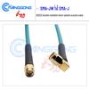 SMA-JW Bent Male To Straight Male Extension Cable, RG223 Double-Shielded Silver Plated 6G Coaxial Cable