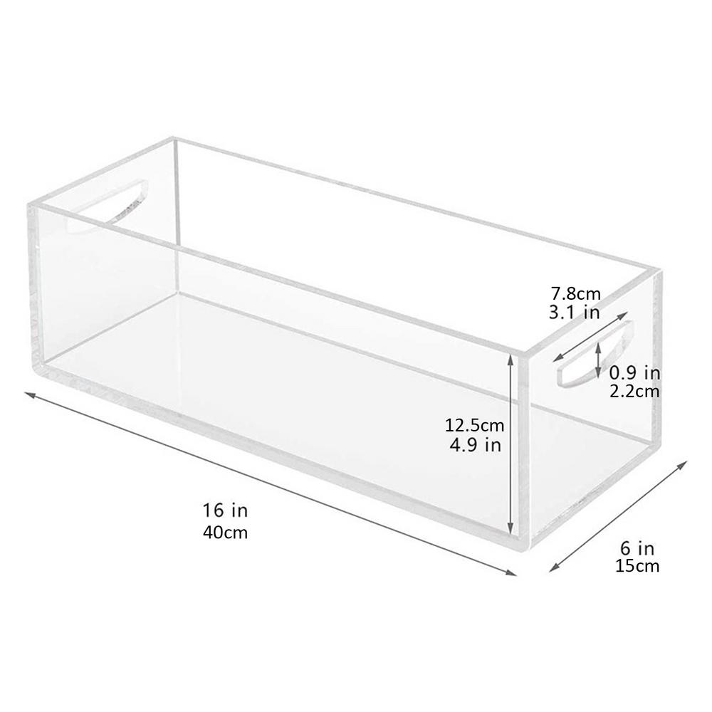 

Acrylic Transparent DVD Storage Bin Food Books Storage Box Kitchen Refrigerator Organizer Cabinet Drawer Box Pantry Organization