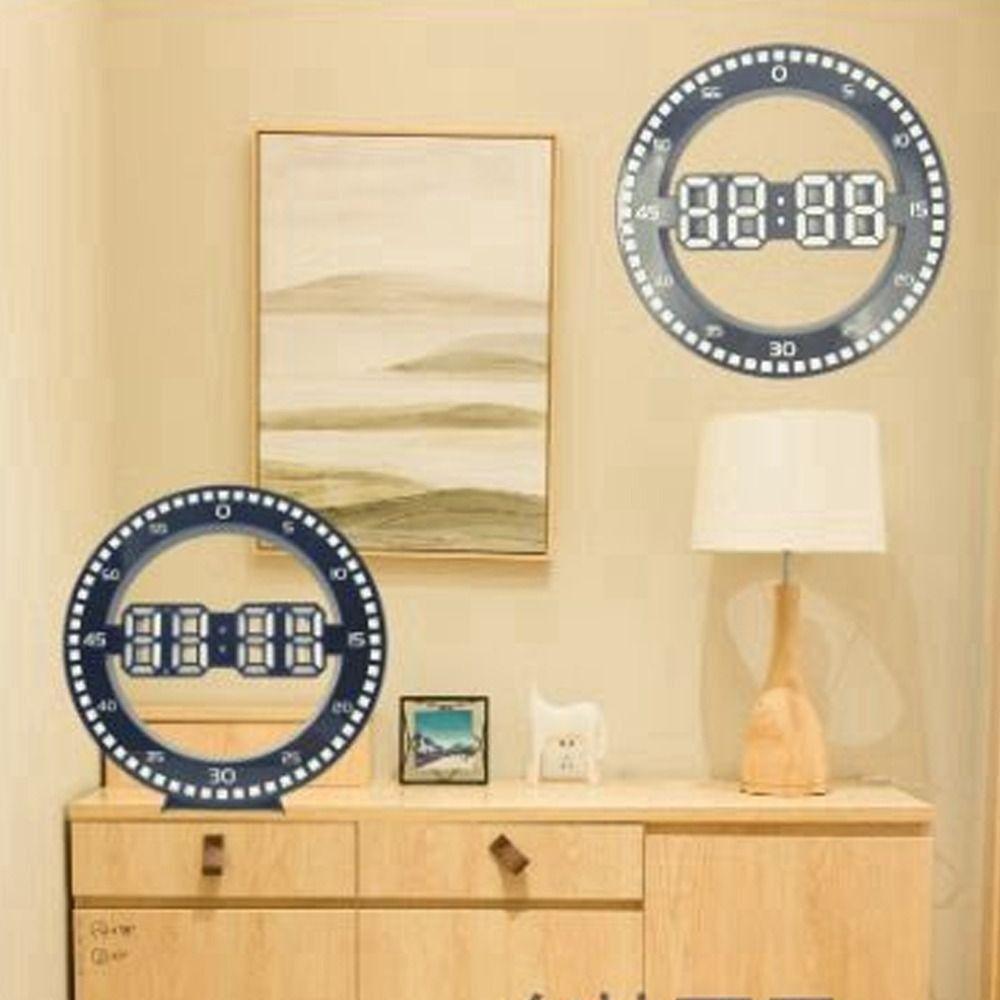 Modern Led Digital Wall Clock Jumping Seconds Portable Silent Electronic Clock Wall Mounted Luminous Wall Clock