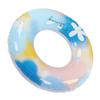 Inflatable Swimming Ring PVC Streamlined Colorful Flower Patterned Underarm Swim Ring for Exercising