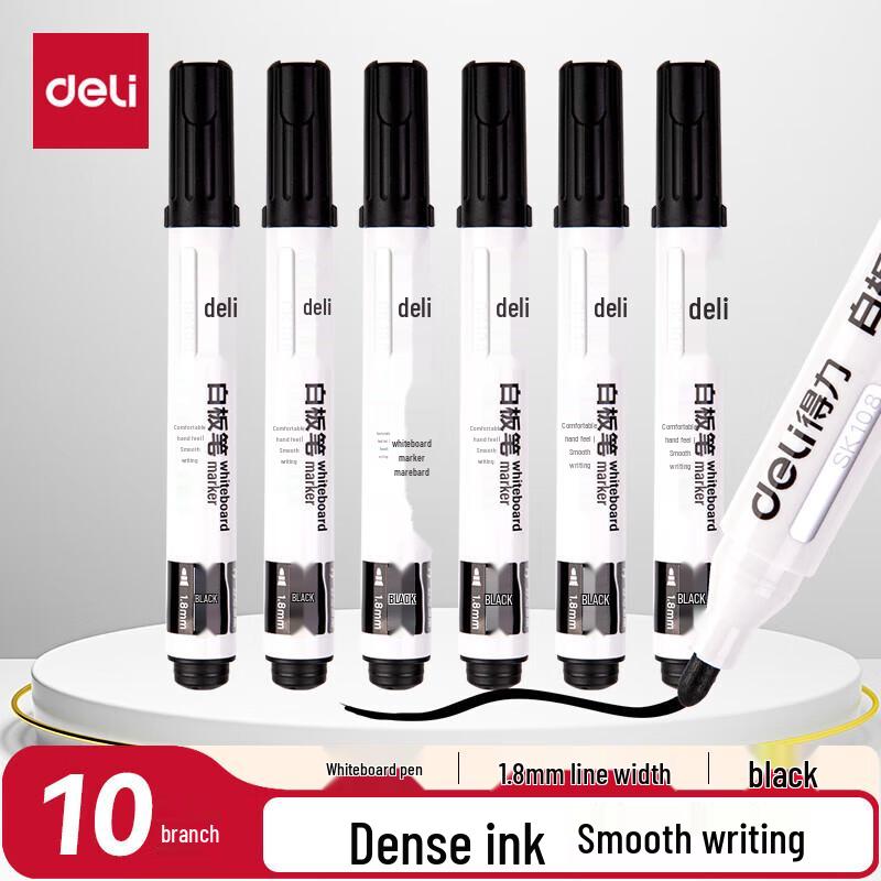 Deli Erasable Whiteboard Marker Set
