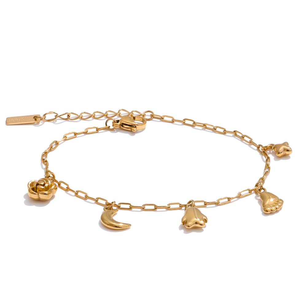 

Yhpup Stainless Steel Flower Moon Star Charms Drop Bracelet Bangle 2025 Waterproof Daily Wrist Lovey Jewelry New for Women